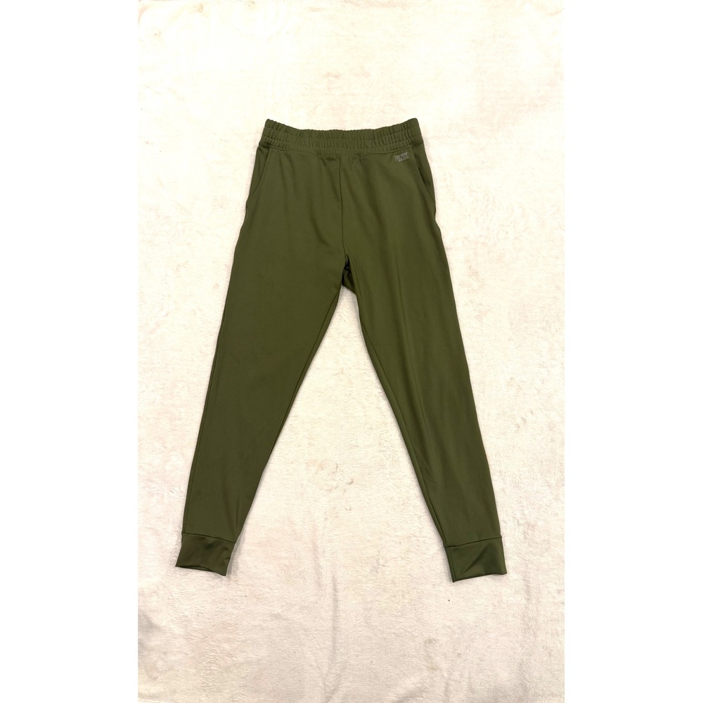 Pink Active Victorias Secret Olive Green Joggers Women Medium Athletic Pants